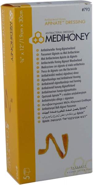Medihoney Apinate Honig Alginatverband 1,9 X 30 cm