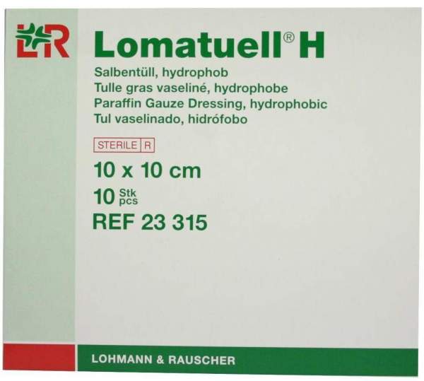 Lomatuell H Salbentüll 10 X 10 cm Steril 10 Stück