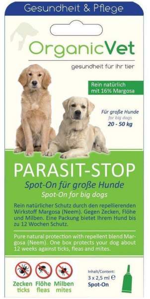 Organicvet Parasit-Stop Spot-On Für Große Hu