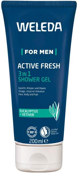 Weleda For Men Active Fresh 3 in 1 Shower Gel 200 ml