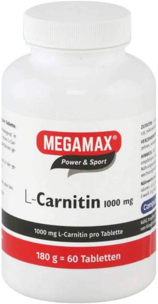 Megamax L-Carnitin 1000 mg Tabletten 60 Stück