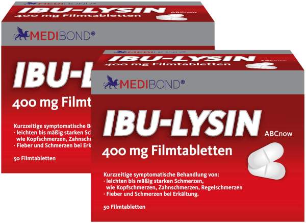 Ibu Lysin Medibond 400 mg 2 x 50 Filmtabletten