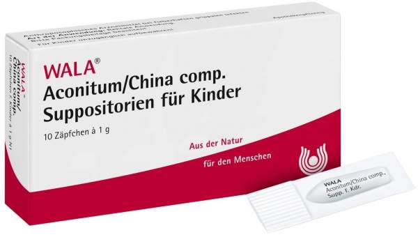 Wala Aconitum China Comp. 10 X 1 G Kinder-Suppositorien
