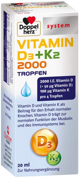 Doppelherz System Vitamin D3 2000 + K2 20 ml Tropfen