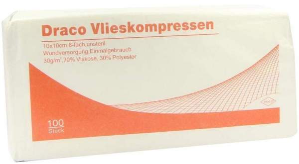 Vlieskompressen 10 X 10 cm 8fach Unsteril 100 Stück