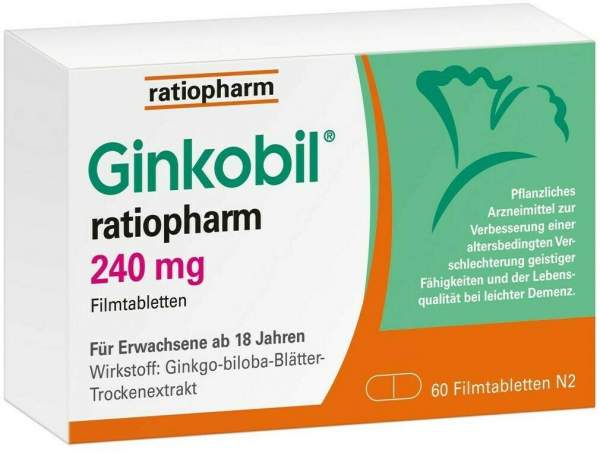 Ginkobil ratiopharm 240 mg 60 Filmtabletten