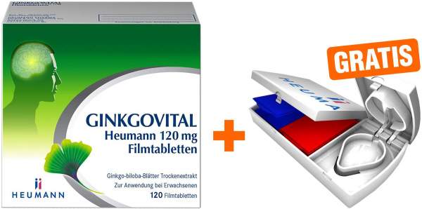 Ginkgovital Heumann 120 mg 120 Filmtabletten + gratis Tablettenteiler