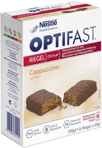 Optifast Riegel Cappuccino 6 X 65 G