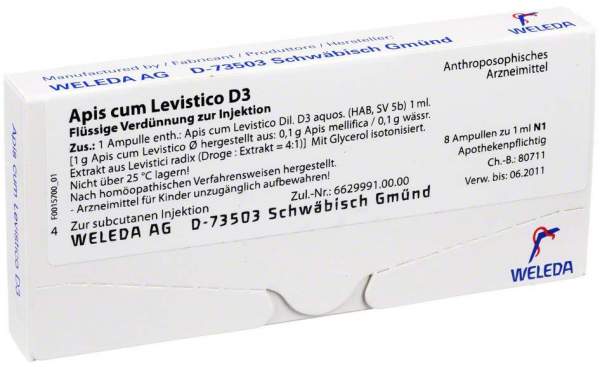 Weleda Apis Cum Levistico D 3 8 X 1 ml Ampullen