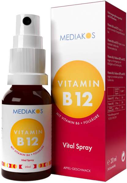 Vitamin B12 + B6 + Folsäure Mediakos Vital Spray 20 ml