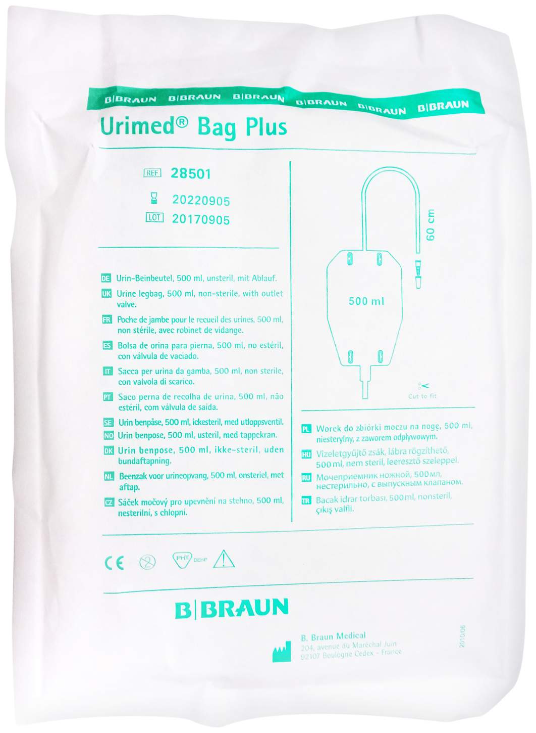 5x ServoCura Sterile 3-Kammer Urin-Beinbeutel – 5 Produktbild-Vorschau 4