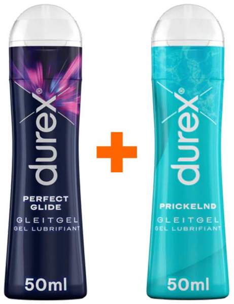 Durex Perfect Glide Gleitgel 50 ml + Prickelnd Gleitgel 50 ml