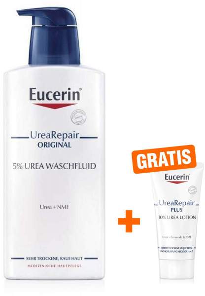 Eucerin UreaRepair 400 ml Original Waschfluid 5 % + gratis UreaRepair Plus Lotion 10% Urea 20 ml