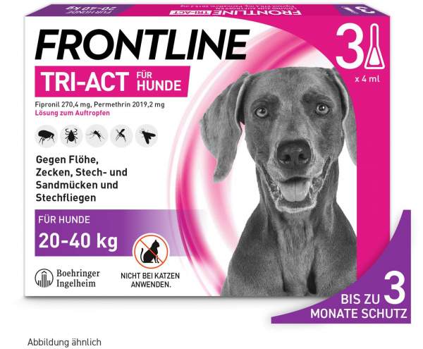 Frontline TRI-ACT Hund 20-40 kg 3 Pipetten