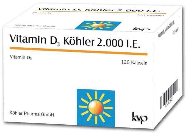 Vitamin D3 Köhler 2000 I.E 120 Kapseln