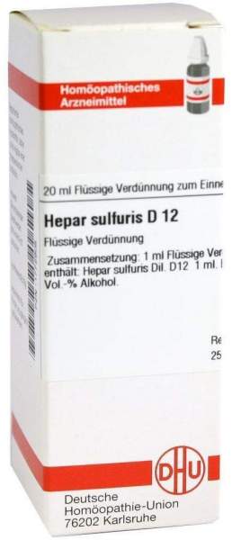 Hepar Sulfuris D12 Dhu 20 ml Dilution