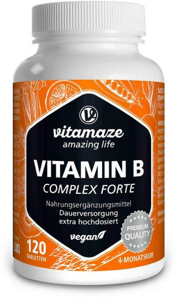 Vitamin B Complex Extra Hochdosiert Vegan Tabletten 120 Stück