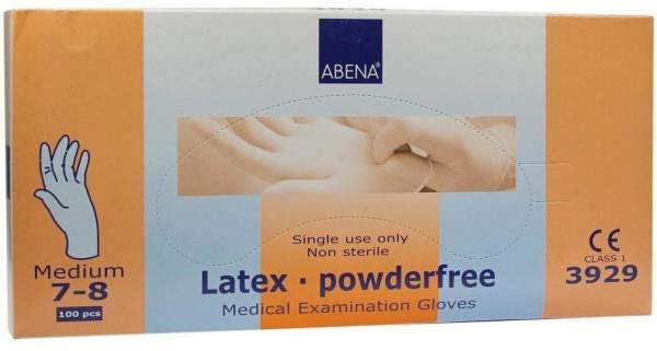 Handschuhe Latex Puderfrei Mittel Blau 100 Handschuhe