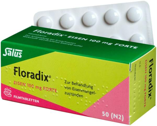 Floradix Eisen 100 mg Forte 50 Filmtabletten
