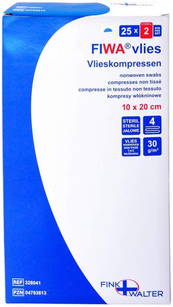 Vlieskompressen Steril 10x20 cm 4fach
