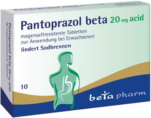 Pantoprazol beta 20 mg acid 20 magensaftres.Tabletten