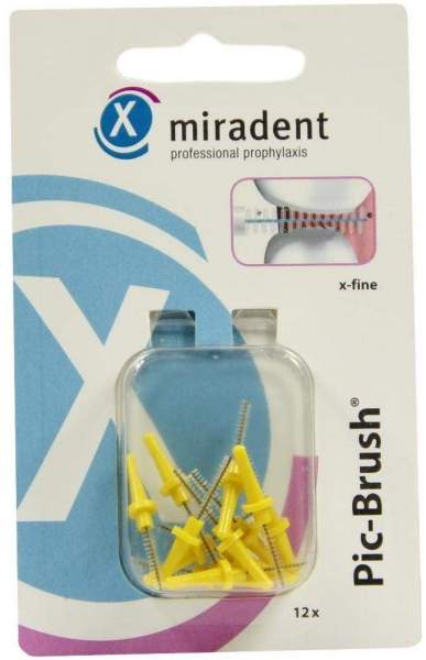 Miradent Pic Brush Interdental Ersatzbürsten Gelb 1,8mm 12stück