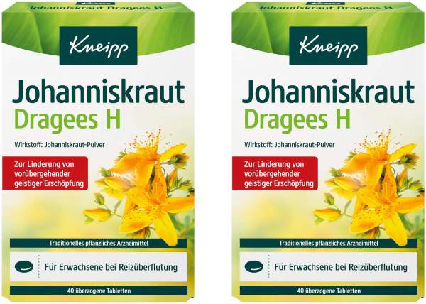 Kneipp Johanniskraut Dragees H 2 x 40 Überzogene Tabletten