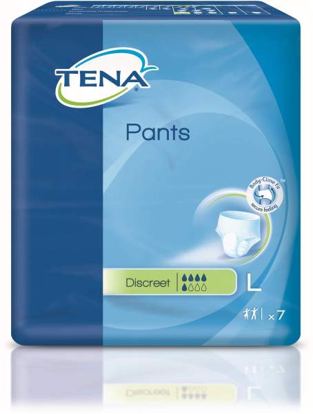 Tena Pants Discreet Inkontinenz Slip Größe L 95-125cm 4x7 Stück