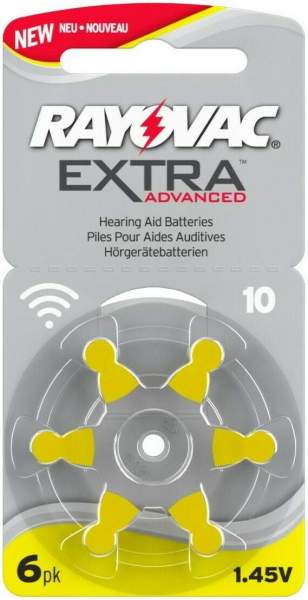 Rayovac Hörgerätebatterien 10 gelb