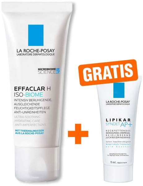 La Roche Posay Effaclar H Iso-Biome Feuchtigkeitspflege 40 ml + gratis Lipikar Syndet AP+ 15 ml