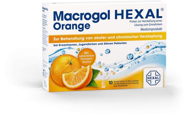 Macrogol Hexal Orange 10 Beutel