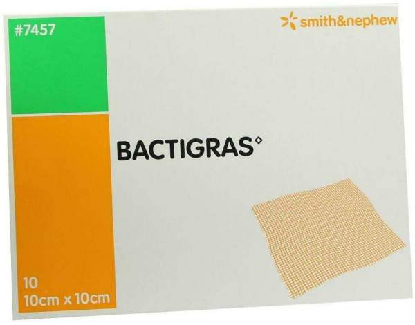 Bactigras Antiseptische Paraffingaze 10 X 10 cm 10 Wundgaze