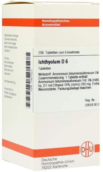 Ichthyolum D6 Dhu 200 Tabletten