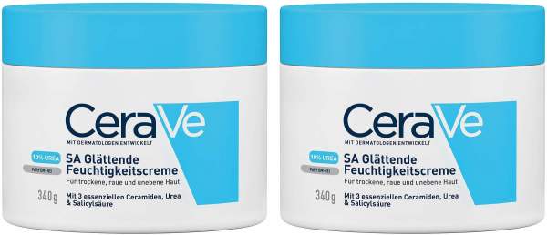 CeraVe SA Urea Glättende Feuchtigkeitscreme 2 x 340 g