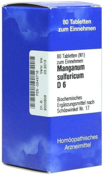 Biochemie 17 Manganum Sulfuricum D 6 80 Tabletten