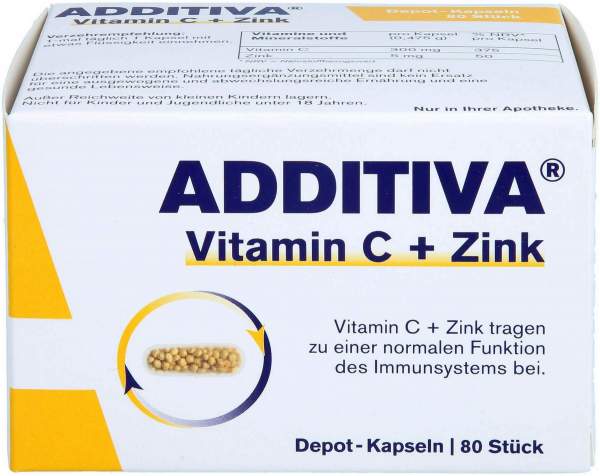 Additiva Vitamin C+zink Depotkaps.Aktionspackung