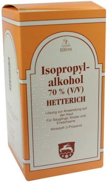 Isopropylalkohol 70% V-V Hetterich 500 ml Flüssigkeit