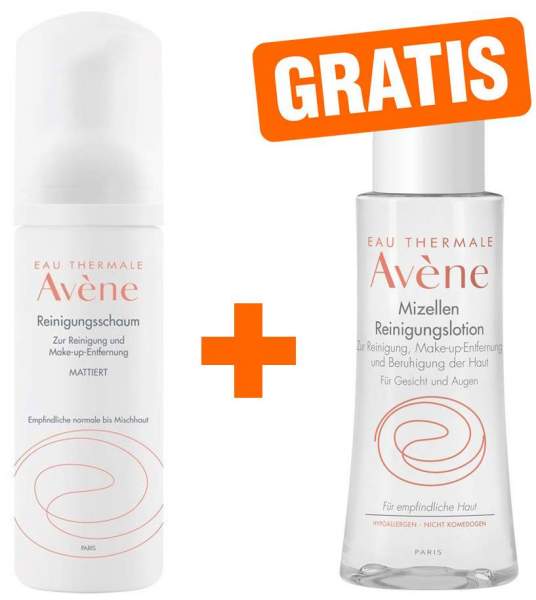 Avene Reinigungsschaum 150 ml + gratis Mizellen Reinigungslotion 100 ml
