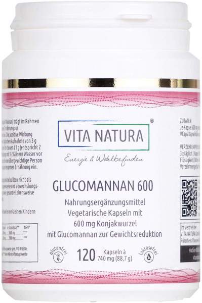Konjakwurzel Glucomannan 600 mg 120 Vegi-Kapseln