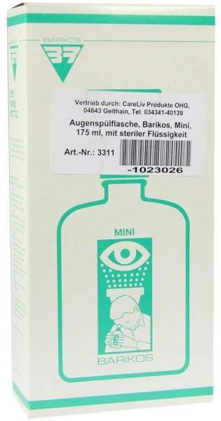 Augenspülflasche Barikos Mit Steriler Flüssigkeit 175 ml Flasche