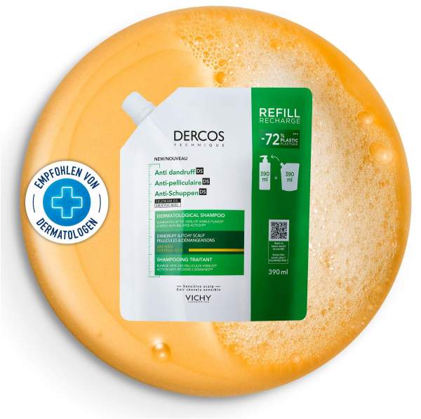 Vichy Dercos Anti-Schuppen Shampoo trockene Kopfhaut Nachfüllpack 390 ml