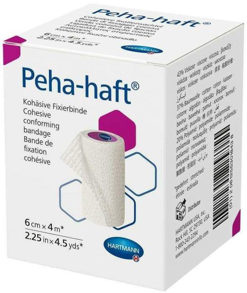 Peha Haft 1 Fixierbinde Latexfrei 4 M X 6 cm