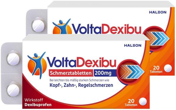 VoltaDexibu Schmerztabletten 200 mg 2 x 20 Filmtabletten