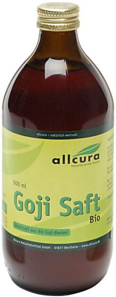 Allcura Goji Saft Bio Direktsaft 500ml