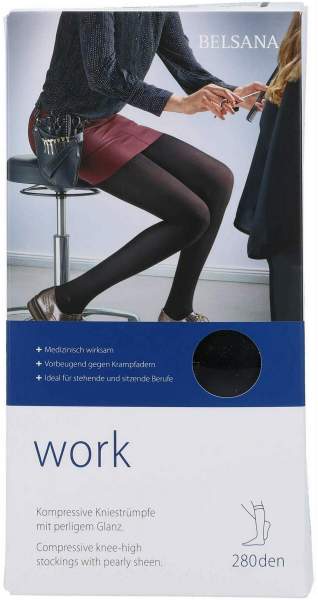Belsana Work AG M Graphit Stayups Schwarz Mit Spitze 2 Stk