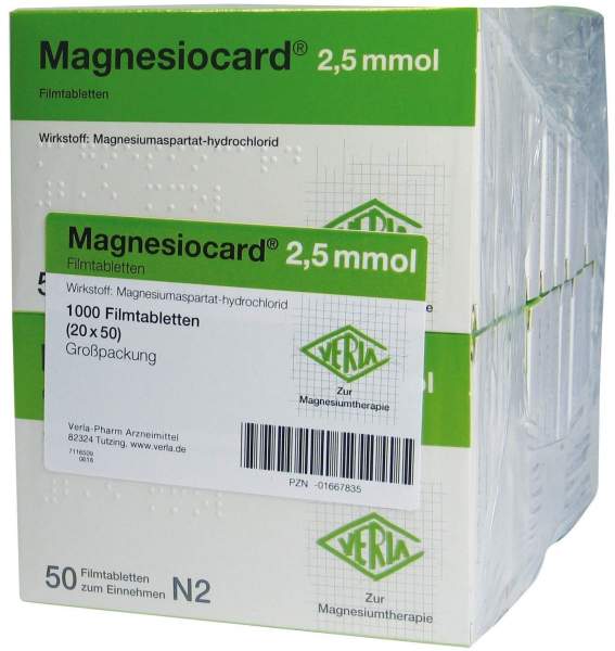 Magnesiocard 2,5 Mmol 20 X 50 Filmtabletten