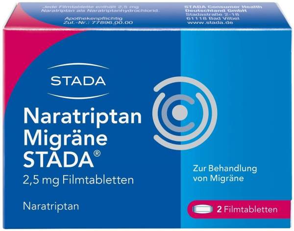 Naratriptan Migräne Stada 2,5 mg 2 Filmtabletten