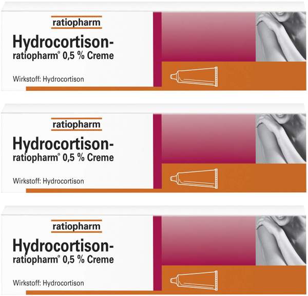 Hydrocortison ratiopharm 0,5% 3 x 30g Creme