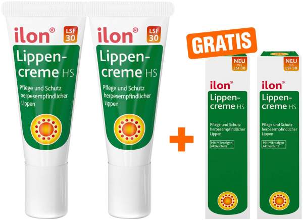 Ilon Lippencreme HS 2 x 10 ml + gratis 2 x 3 ml