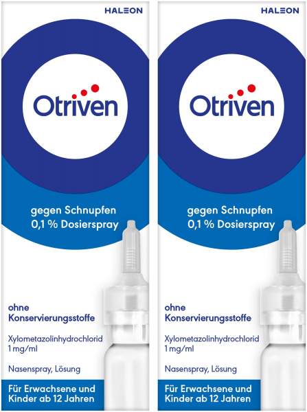 Otriven 0,1 % Dosierspray ohne Konservierungsstoffe 2 x 10 ml